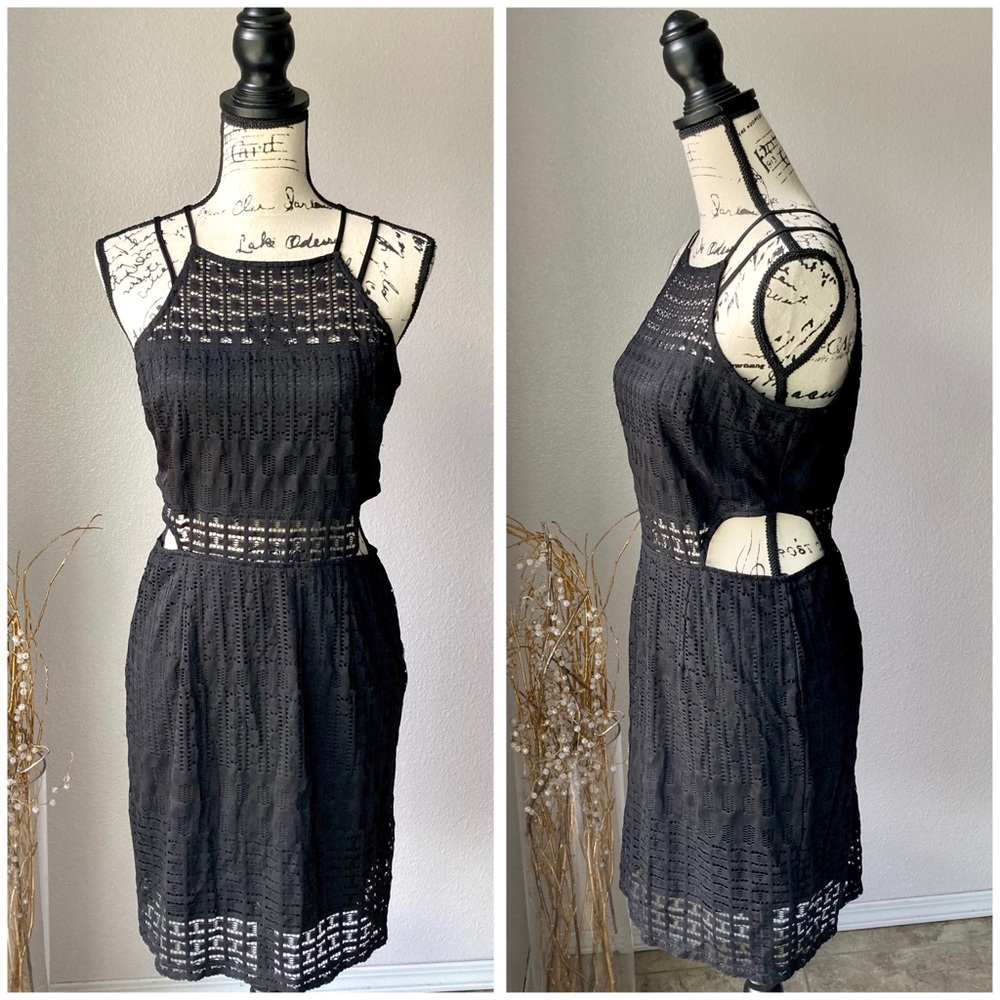 Express Black Cut Out Little Black Dress NWOT